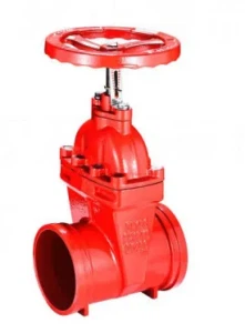 Ductile Cast Iron DN50-200 Groove Type Rising Stem Wedge Gate Valve For Fire Fighting